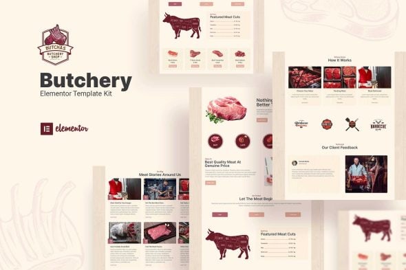 Butcha - Butchery Shop Elementor Template Kit