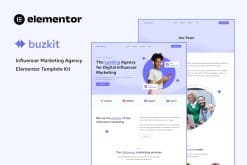 Buzkit - Influencer Marketing Agency Elementor Template Kit