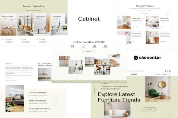 Cabinet - Furniture Store Elementor Template Kit