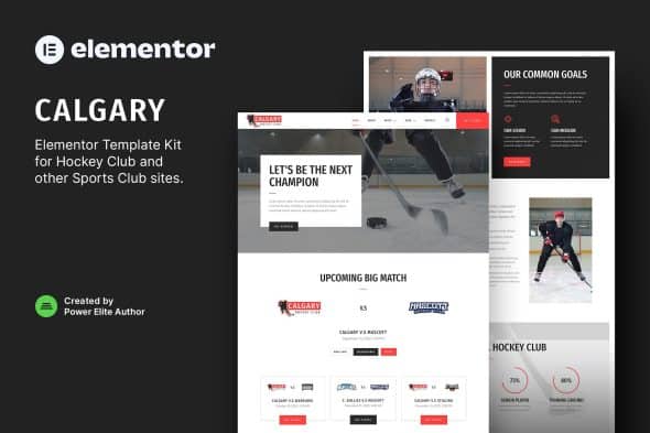 Calgary - Hockey Team & Sports Club Elementor Template Kit