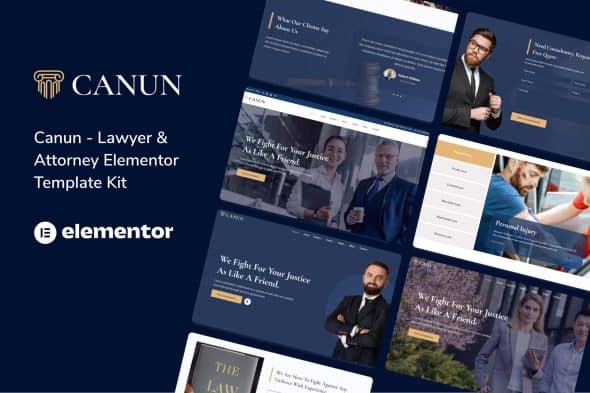 Canun – Lawyer Attorney and Law Firm Elementor Template Kit