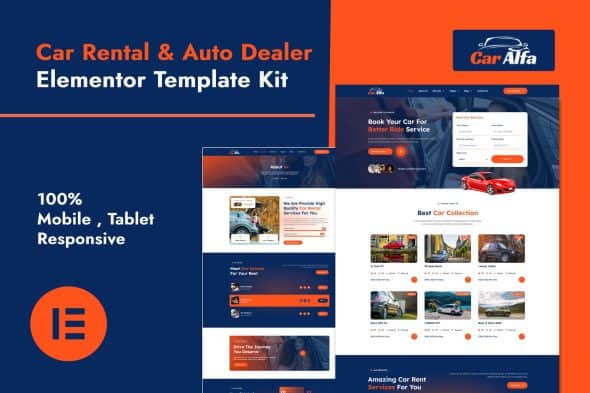 Download CarAlfa – Car Rental & Dealer Elementor Pro Template Kit