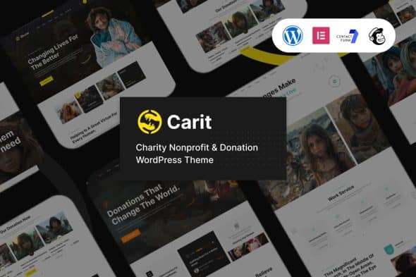 Download Carit Charity & Donation WordPress Theme GPL WordPress Plugin