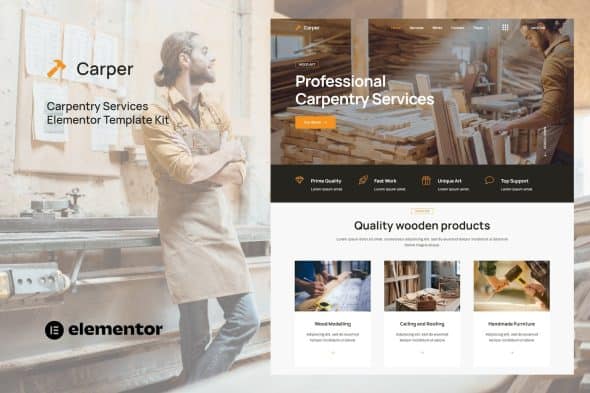 Carper - Carpenter & Craftman Elementor Template Kit