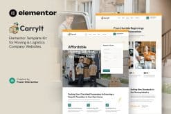 CarryIt - Moving & Logistics Company Elementor Template Kit