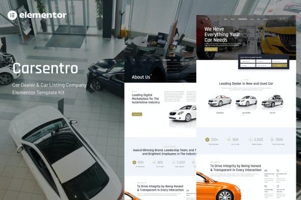 Carsentro - Car Dealer & Listing Company Elementor Template Kit