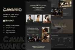 Cavanio - Barbershop & Hair Studio Elementor Template Kit