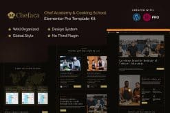 Chefaca - Chef Academy & Cooking School Elementor Pro Template Kit