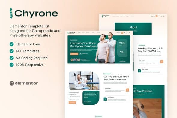 Chyrone - Chiropractic & Physiotherapy Elementor Template Kit