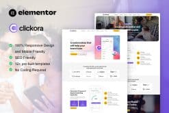 Clickora - Digital Marketing Agency Elementor Template Kit