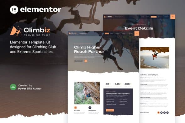 Climbiz - Climbing Club & Extreme Sports Elementor Template Kit