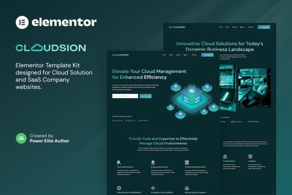 Cloudsion - Cloud Solution & SaaS Company Elementor Template Kit