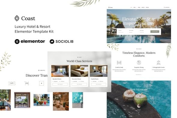 Coast - Luxury Hotel & Resort Elementor Template Kit