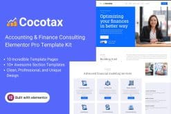 Cocotax - Accounting & Finance Consulting Elementor Template Kit