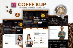 CoffeeKup - Cafe & Coffee Shop Elementor Template Kit