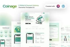 Coinage - E-Wallet & Payment Gateway Elementor Pro Template Kit