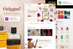 Cologne - Perfume & Fragrance Elementor Template Kit