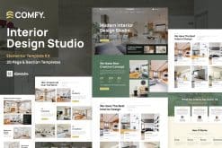 Comfy - Interior Design Studio & Architecture WordPress Elementor Template Kit