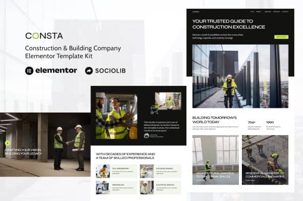 Consta - Construction & Building Company Elementor Template Kit