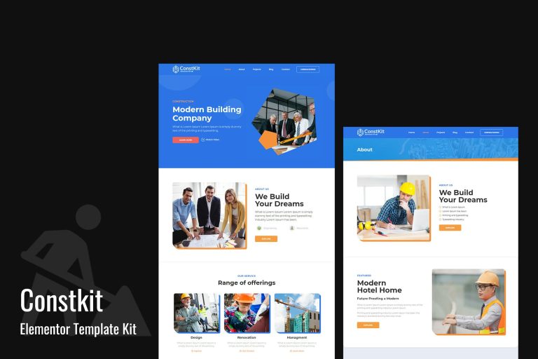 Constkit - Construction and Industrial Elementor Template - GPLVilla