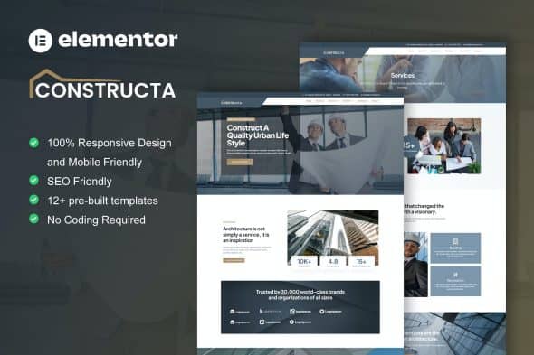 Constructa - Construction & Building Elementor Pro Template Kit