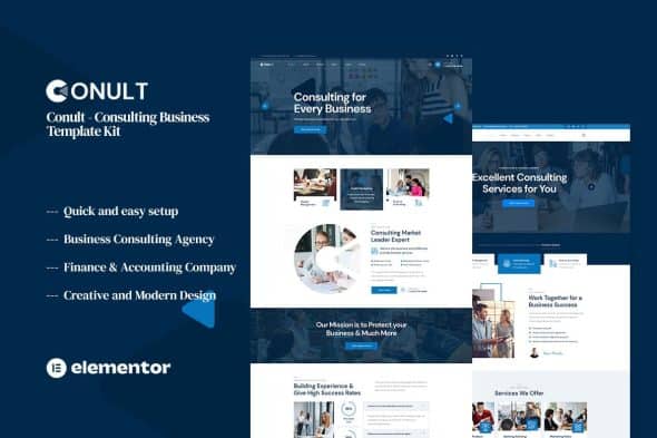 Conult - Consulting Business Elementor Template Kit