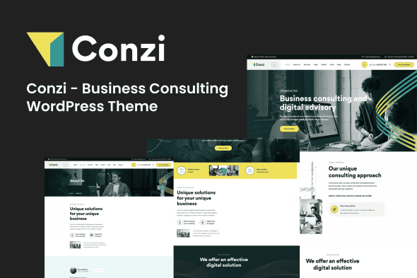Download Conzi - Business Consulting WordPress Theme GPL WordPress Plugin