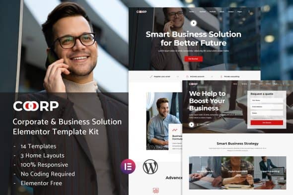 Coorp - Multi-purpose Business Solutions Elementor Template Kit