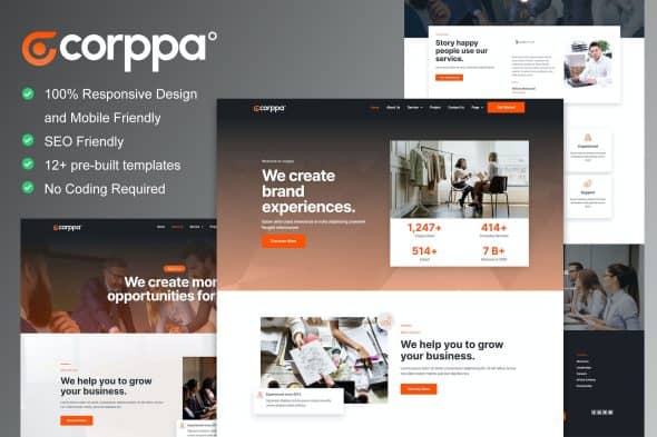 Corppa - Business & Portfolio Elementor Template Kit