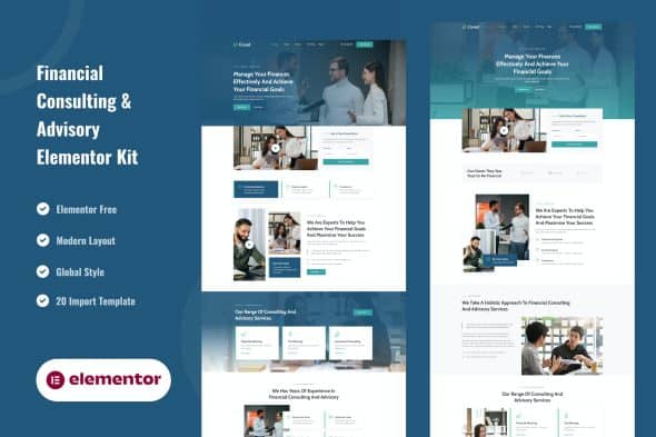 Covad - Financial Consulting & Advisory Services Elementor Template Kit