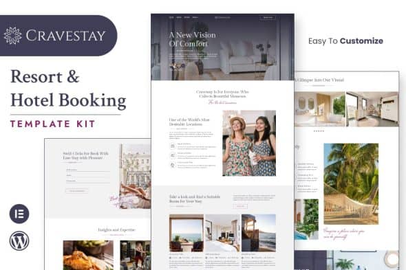 Cravestay - Luxury Hotel & Resort Elementor Template Kit