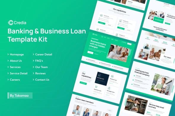 Credia | Banking & Business Loan Elementor Template Kit