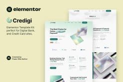 Credigi - Digital Bank & Credit Card Elementor Template Kit