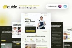 Cubic Flooring & Tiling Services Elementor Template Kit