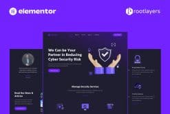 Cybertech - Cyber Security Elementor Pro Full Site Template Kit