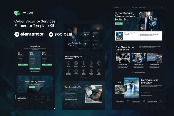 Cybro - Cyber Security Services Elementor Template Kit