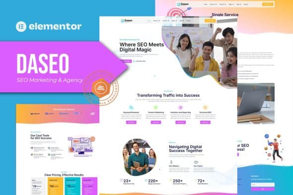 Daseo - SEO Marketing & Agency Elementor Pro Temoplate Kit