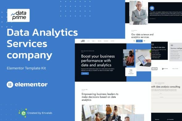 Dataprime - Data Analytics Services Elementor Template Kit