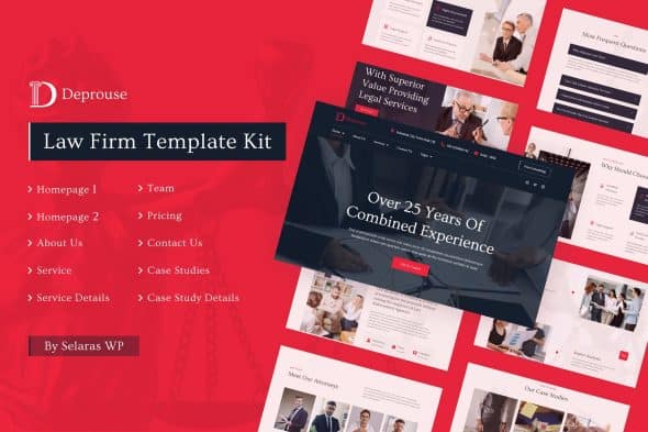 Deprouse - Law Firm & Lawyer Elementor Template Kit