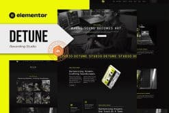 Detune - Recording Studio Elementor Pro Template Kit