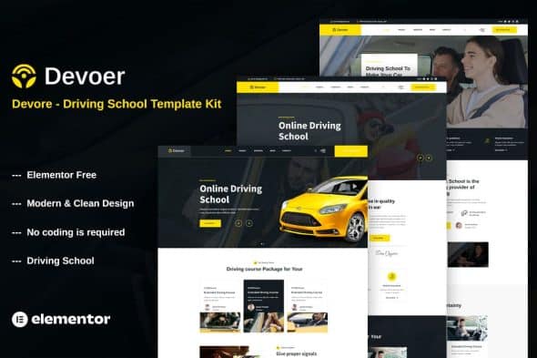 Devore - Driving School Elementor Template Kit