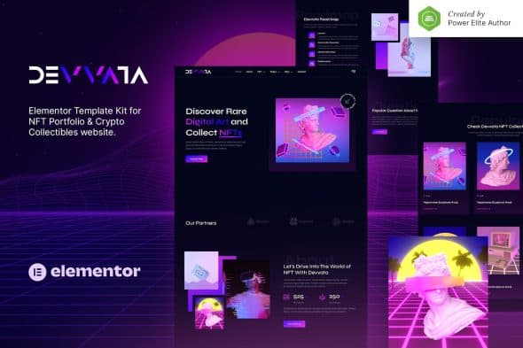 Devvata - NFT Portfolio Elementor Template Kit