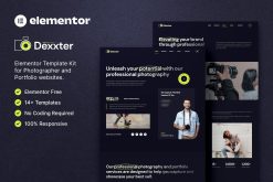 Dexxter - Photography & Portfolio Elementor Template Kit