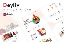 Deyliv - Food Delivery App Elementor Template Kit