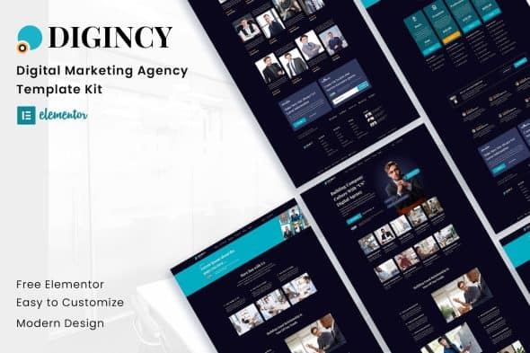 Digincy - Digital Marketing Agency Elementor Template Kit