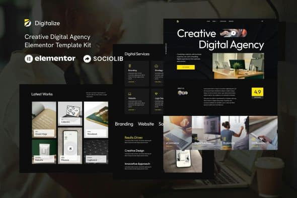 Digitalize - Creative Digital Agency & Portfolios Elementor Template Kit