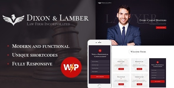 Download Dixon & Lamber | Law Firm WordPress Theme