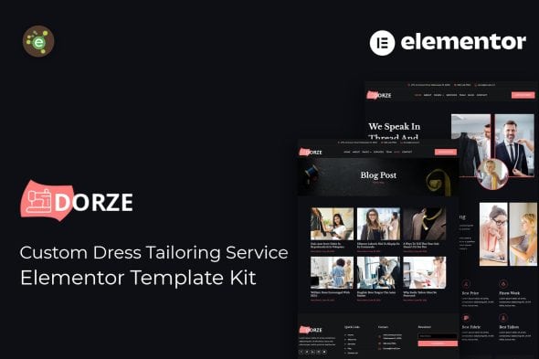 Dorze - Custom Dress Tailoring Service Elementor Pro Template Kit