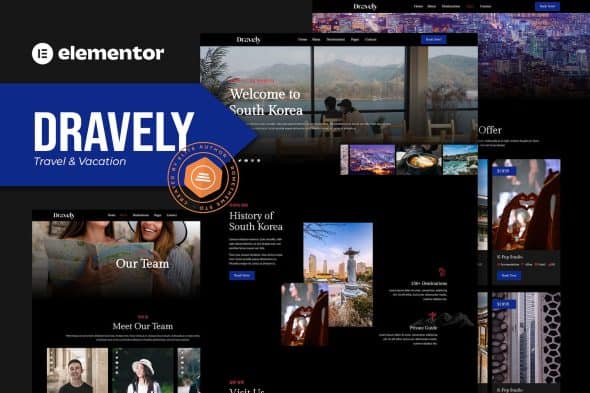 Dravely - Travel & Vacation Elementor Template Kit