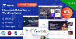 Download Edplus - Education & Online Course WordPress Theme + RTL GPL WordPress Plugin